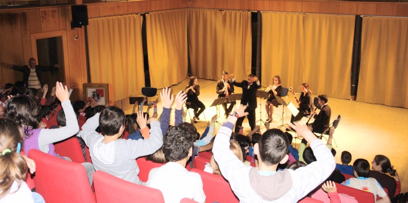 Academia de Música trouxe quinteto de sopro da Orquestra Didática Foco Musical aos alunos de Sernancelhe