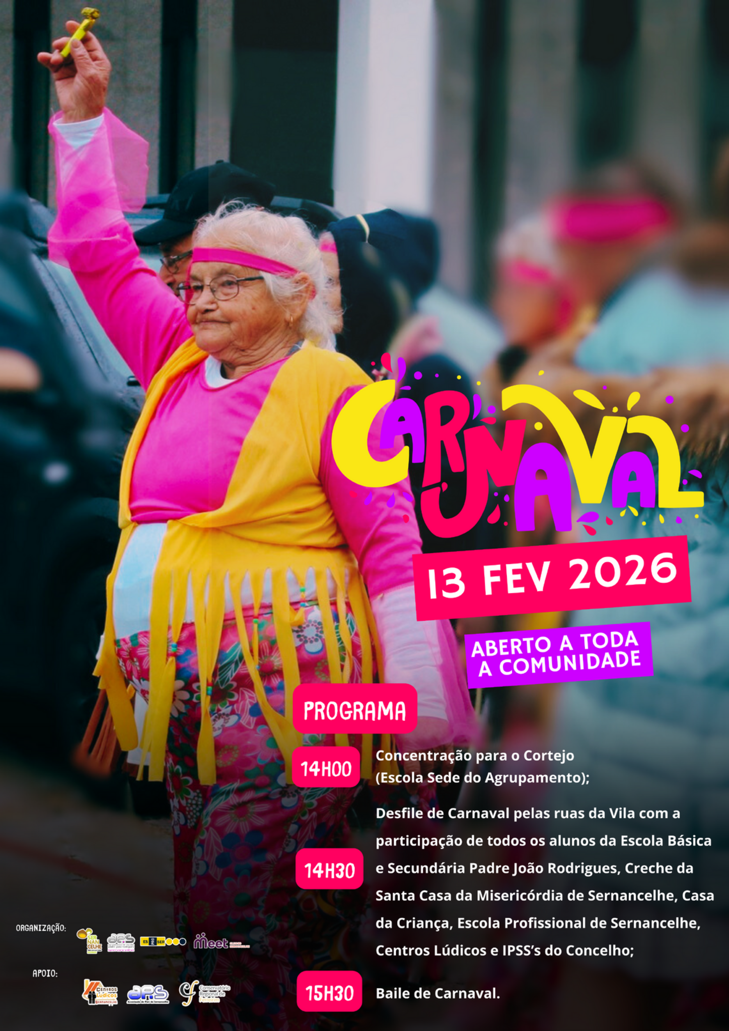 cartaz Desfile de Carnaval 2025