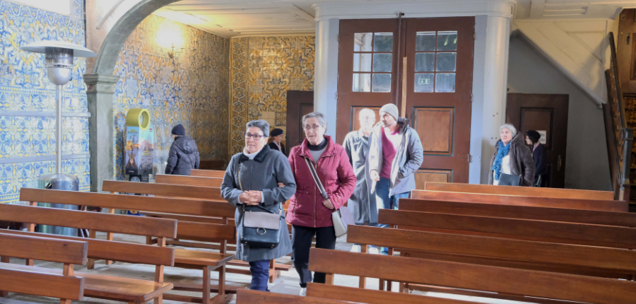 Visita dos Utentes da ACAPO à Sra da Lapa